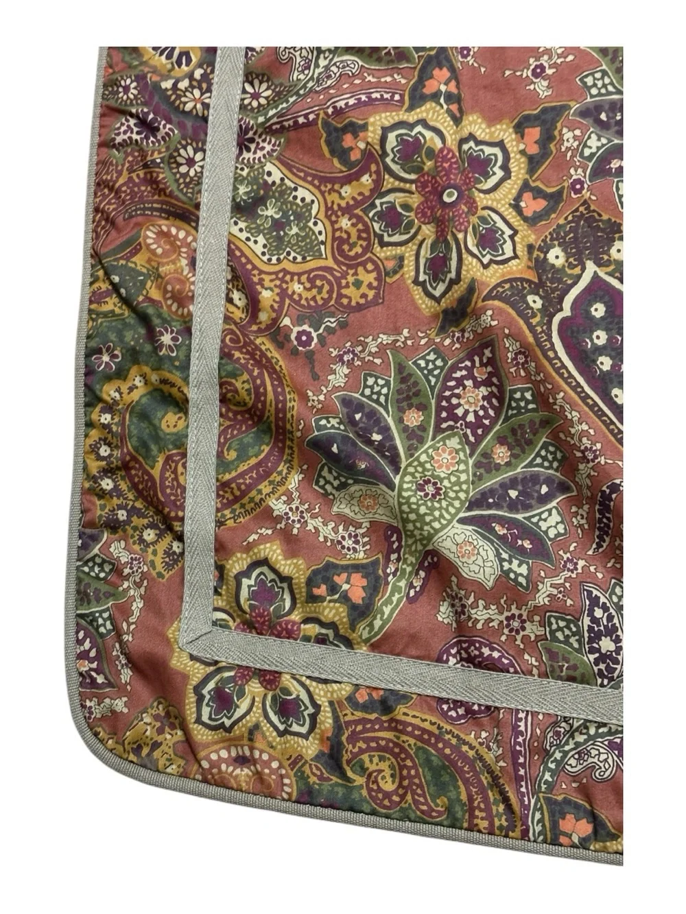 2 Chaps Ralph Lauren Chandler Paisley Pillow Shams Standard Rust Green Gold